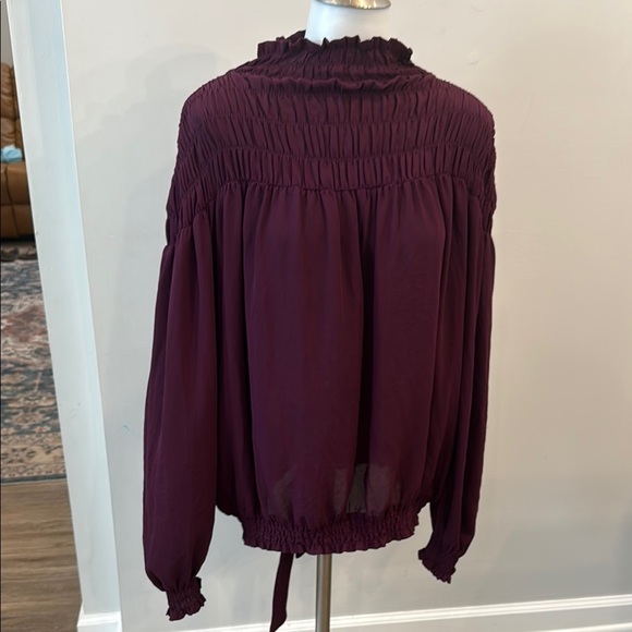 VENUS 1X Modest High Neckline Purple Blouse - Picture 1 of 10